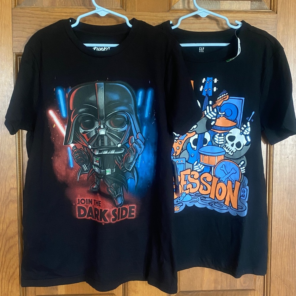 NWT Gap black & NWT Funko Star Wars short sleeve shirts, L/10